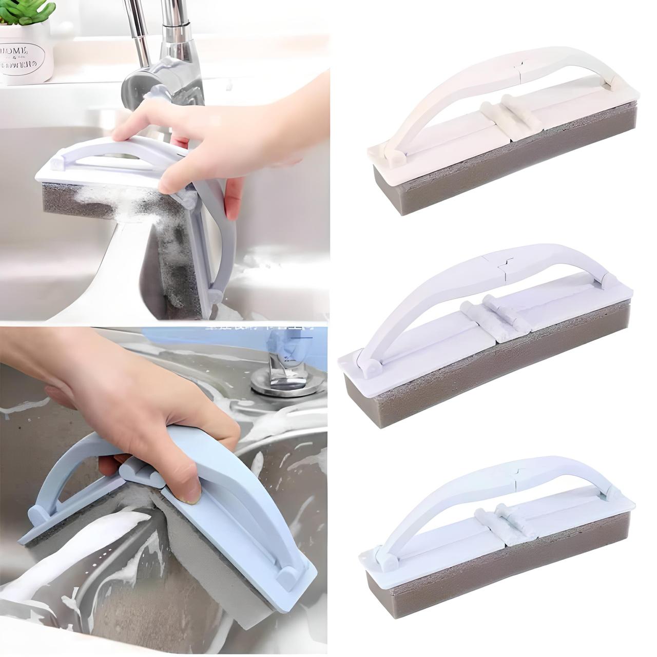 Складна очищаюча губка з ручкою WASHER AND534, Колір Рандом / Універсальна губка для миття вікон і скла, фото 1