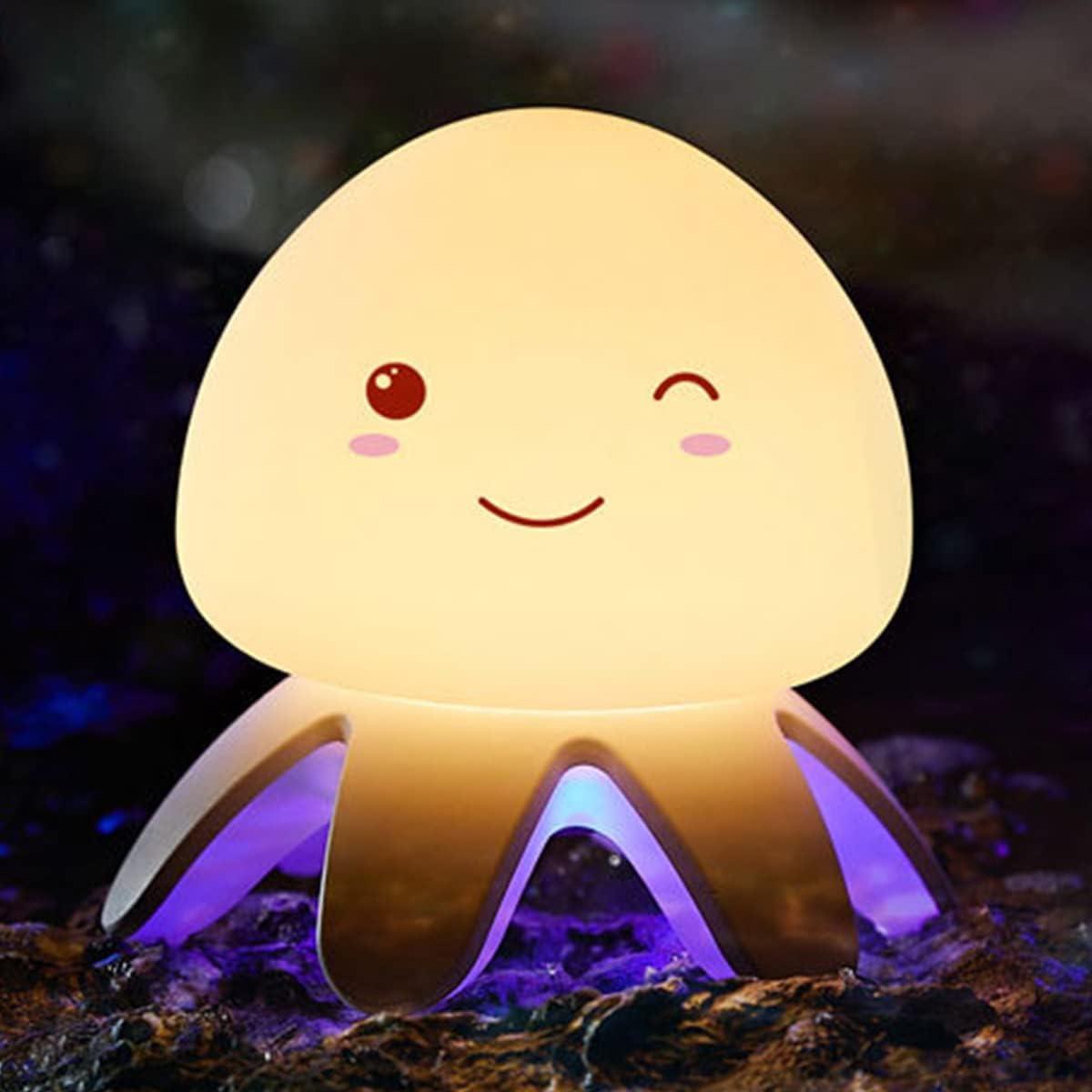 Силіконовий RGB нічник AD-2138, від USB / Акумуляторна лампа нічник з музикою / Сенсорний світильник, фото 1