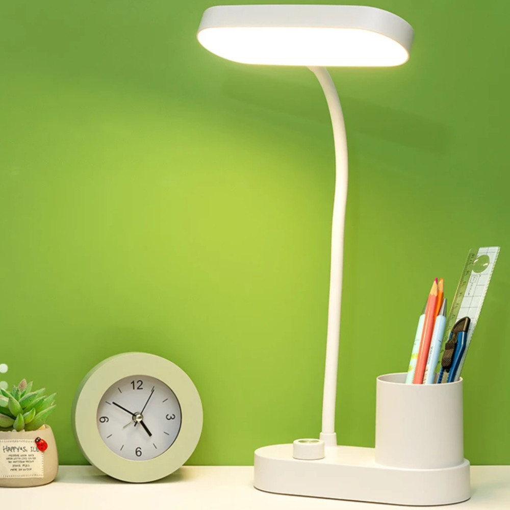 Настільна лампа з органайзером, від USB і батарейок, DIGAD 1951 / Гнучка LED лампа з регулюванням світла, фото 1