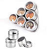 Набір баночок для спецій на магнітній підставці 6 шт, ТК-30 / Набір для спецій / Набір ємностей для спецій, фото 7