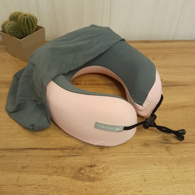 Подушка для подорожей, Рожевий / Подушка для шиї / Дорожня подушка / U-подібна подушка, фото 1