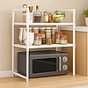 Полиця для мікрохвильової печі на 2 яруси 75х54х31см, Білий / Настільна полиця органайзер для мікрохвильової печі, фото 4