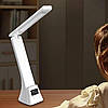 Настільна лампа з годинником і бездротовою зарядкою, USB, TYV-2088 / Складна лампа сенсорна / Світлодіодна лампа, фото 2
