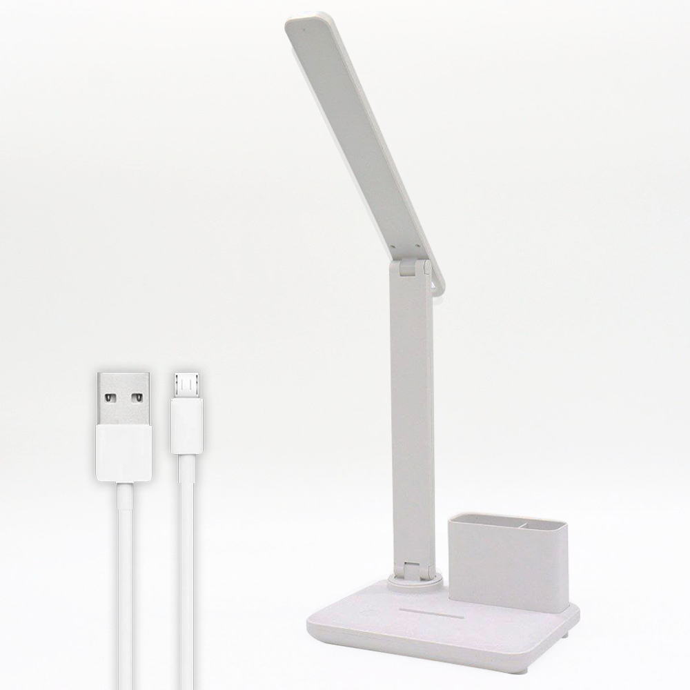 Настільна лампа з органайзером від USB, BL 3301 / Лампа світлодіодна з підставкою для телефону, фото 1