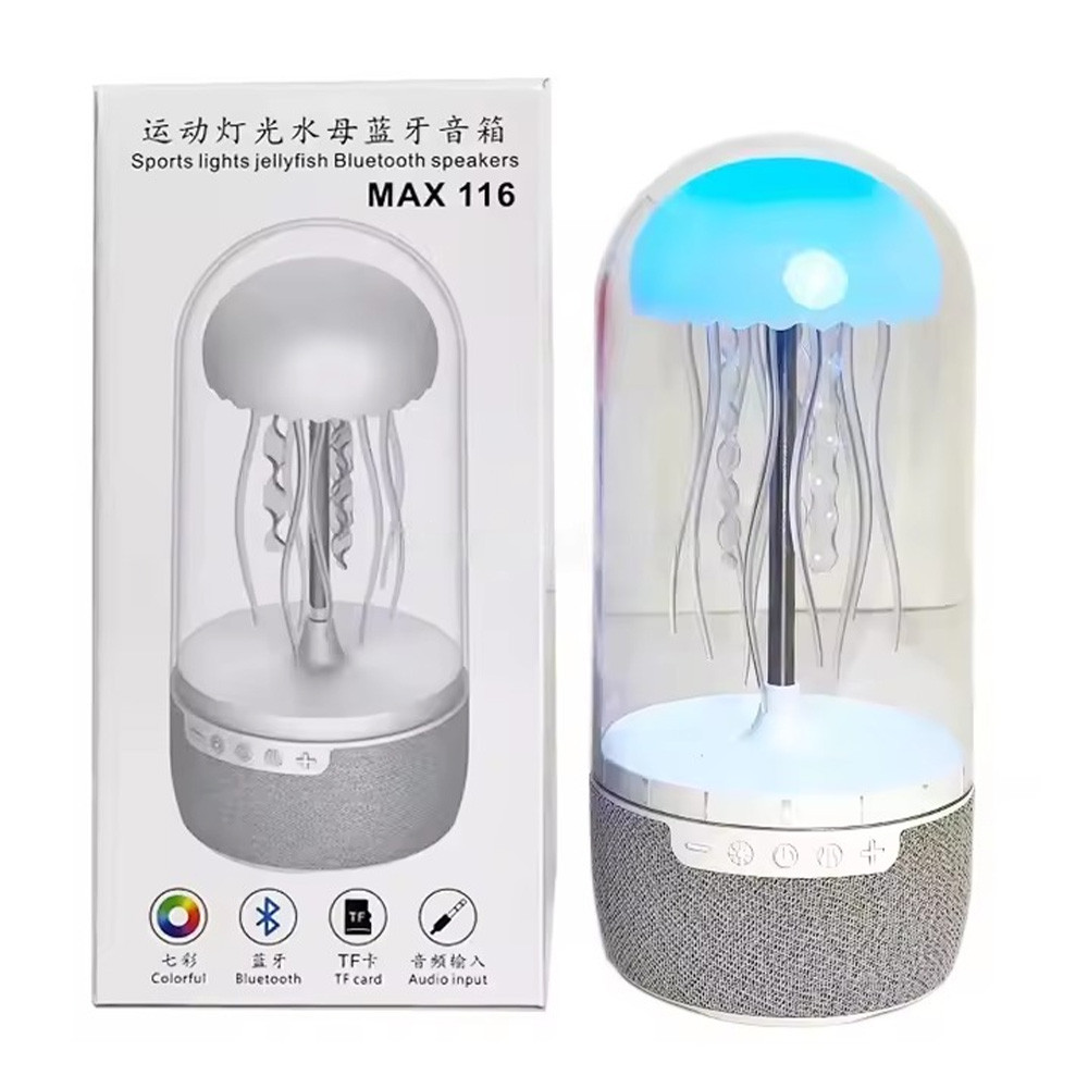 Портативна Bluetooth колонка-нічник Медуза / Блютуз колонка з підсвічуванням / Бездротова колонка світильник, фото 1