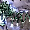 Гірлянда 40 м "Нитка" на зеленому проводі 600 LED Різнобарвний / Новорічна світлодіодна гірлянда, фото 7