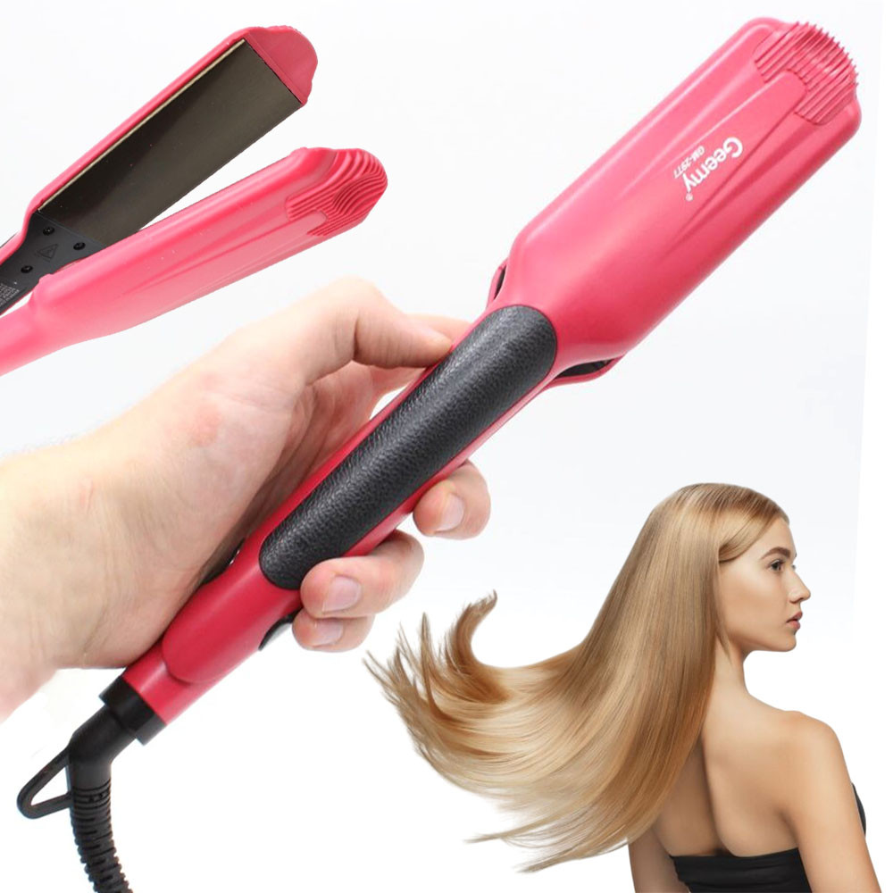 Утюжок для волосся 50Вт, 5 режимів, GM 2977, Рожевий / Випрямляч для волосся / Плойка для волосся, фото 1