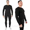 Комплект чоловічої термобілизни на флісі Розмір 3XL, Чорна / Зимова чоловіча флісова термобілизна, фото 2