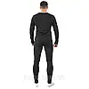 Комплект чоловічої термобілизни на флісі Розмір 3XL, Чорна / Зимова чоловіча флісова термобілизна, фото 5