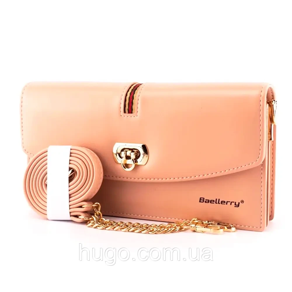 Жіноча сумка-клатч Baellerry BT-SP028, (20х10,5х3,5 см), Бежева / Жіноча сумка гаманець через плече, фото 1