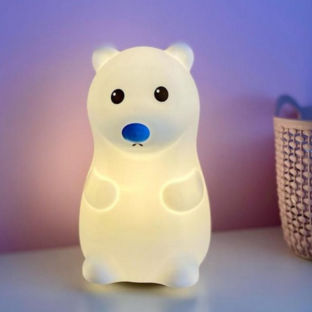 Дитячий нічник з сенсорним управлінням «Ведмедик» від USB / Сенсорний LED світильник / Силіконовий нічник для дітей, фото 1