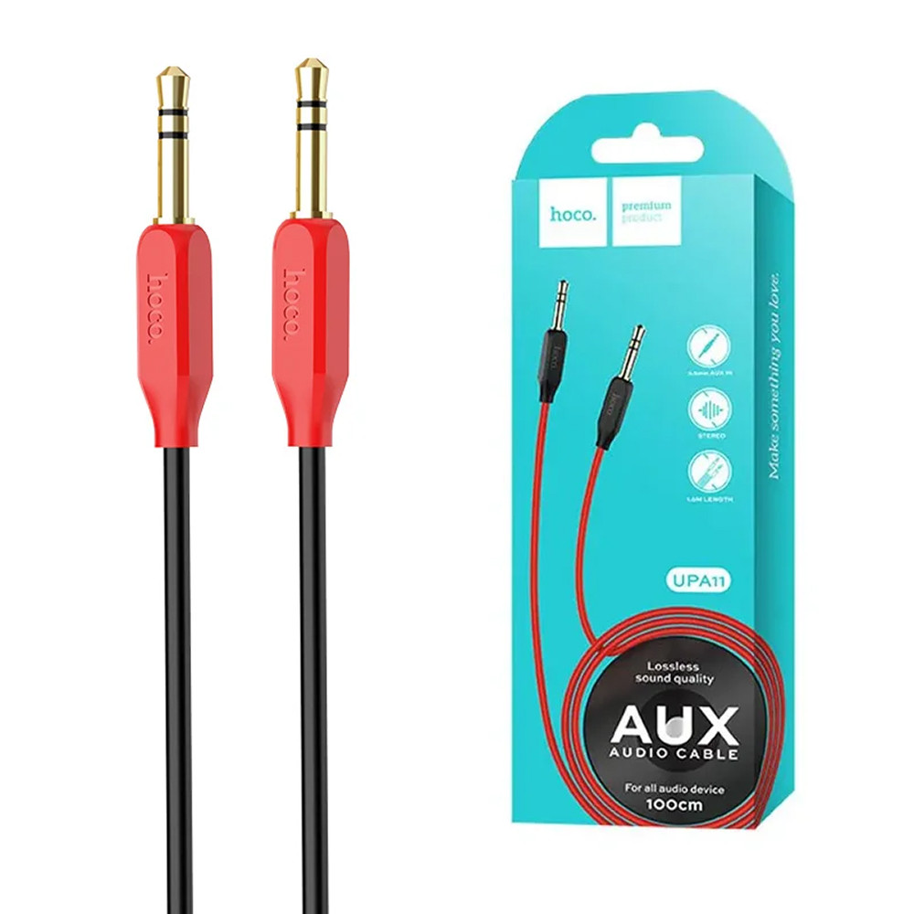 Кабель аудіо AUX 3,5 мм Hoco UPA11 / Аукс кабель / Кабель міні джек / Аудіо кабель для колонок, фото 1