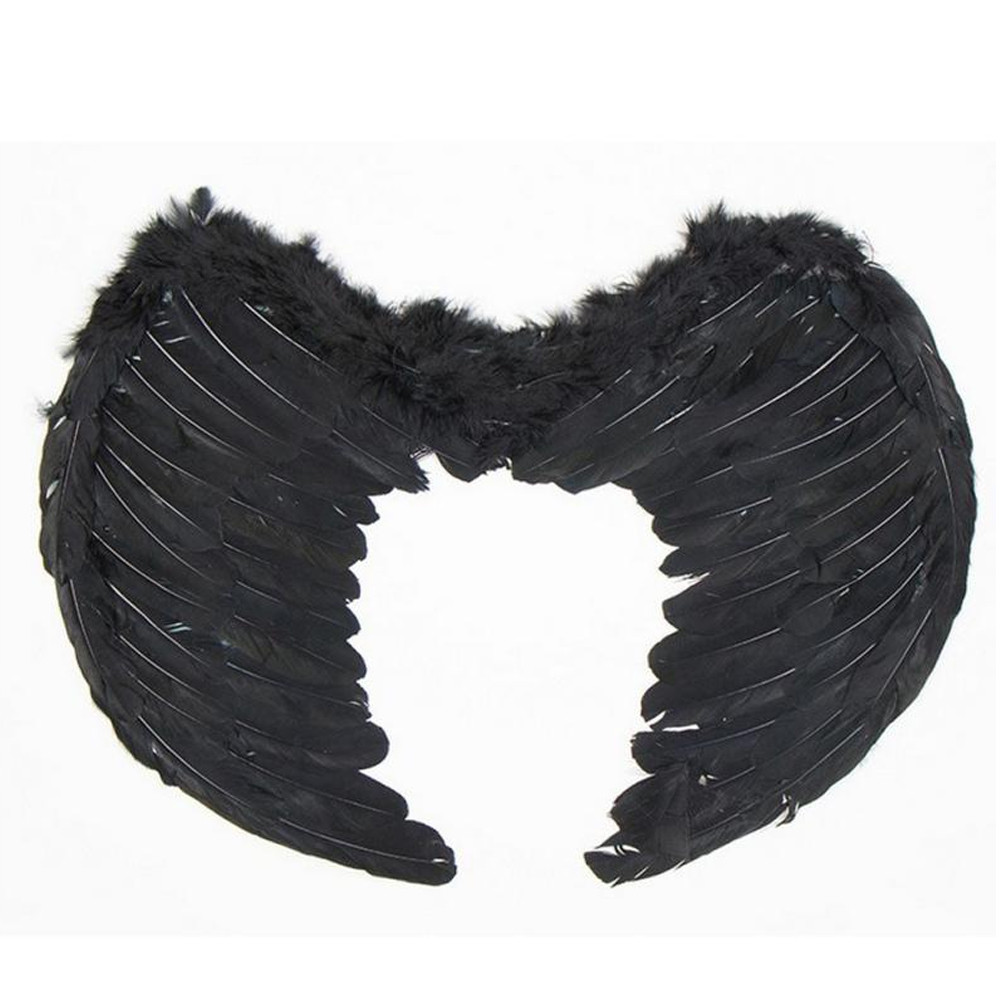 Крила Ангела 80х60см, MA26-188, Чорні / Ангельські крила / Крила Амура / Великі крила на Хеллоуїн, фото 1