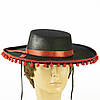 Дитячий капелюх Сомбреро з червоними бубонами, р.52-54 / Карнавальний капелюх Іспанський / Капелюх Мексиканський, фото 4