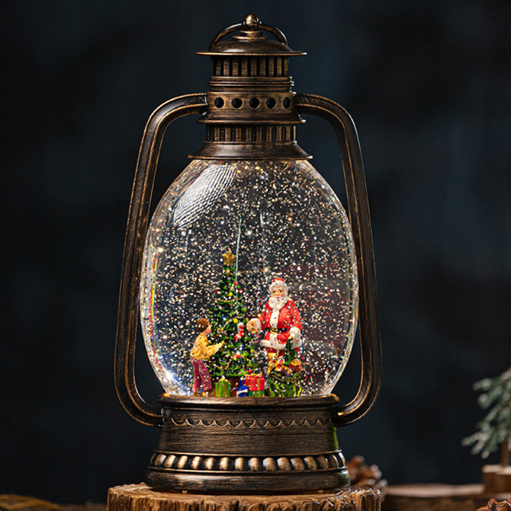 Новорічний нічник 27,9 х15,7х7,6см, WDL-24028А, Санта / Різдвяний світильник / Вінтажний ліхтар новорічний, фото 1