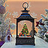 Новорічний світильник від батарейок "Ялинка" 13х7х3см, WDL-24061D / Різдвяна лампа / Новорічний нічник, фото 4