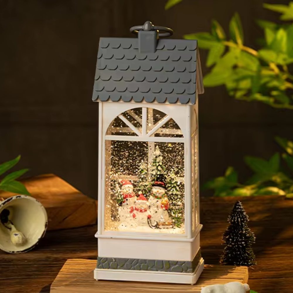 Новорічний світильник від батарейок, 27,3 х10,9х6,3см, WDL-24074B / Декоративний ліхтарик новорічний / Нічник, фото 1