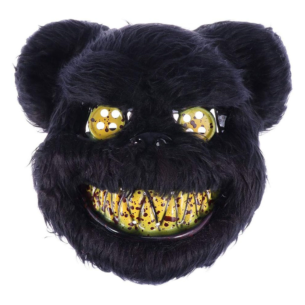 Маска Страшний ведмідь Тедді / Маска на Хеллоувін / Страшна маска ведмедя / Плюшева маска ведмедик, фото 1