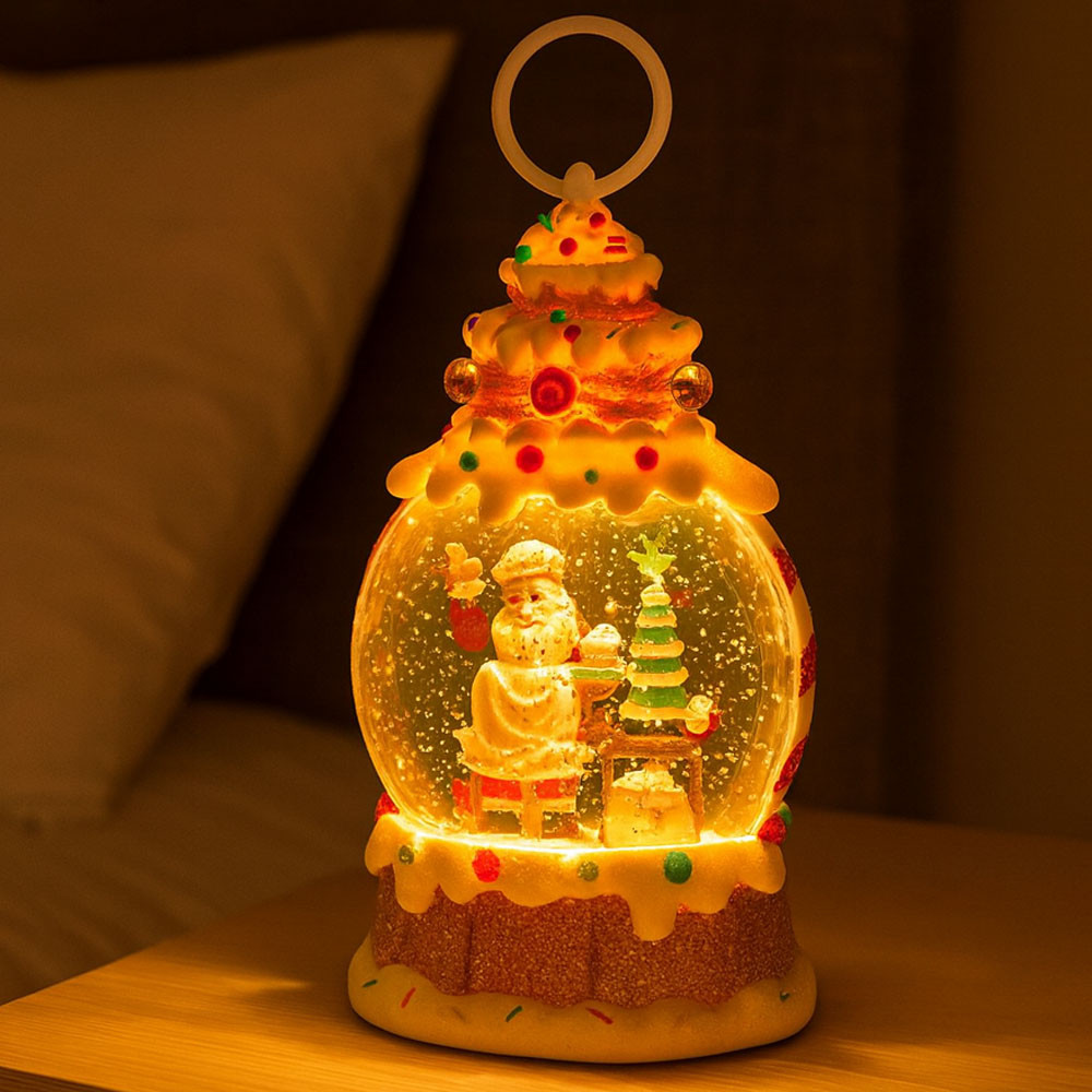 Новорічний нічник "Кекс", на батарейках, 23x13x8см, WDL-25015A / Різдвяний світильник / Новорічний ліхтар, фото 1