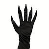 Довгі рукавички з кігтями, Чорні / Пара рукавичок з кігтями на Хелловін / Рукавички на Хелловін, фото 4