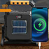 Ручний ліхтар із сонячною батареєю, PowerBank, USB, BL-8030-B-1LED+83COB / Кемпінговий ліхтар акумуляторний, фото 2