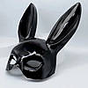 Жіноча маска зайчик Playboy, MA26-93, Чорна / Маска кролик Плейбой / Карнавальна маска на хелловін, фото 4