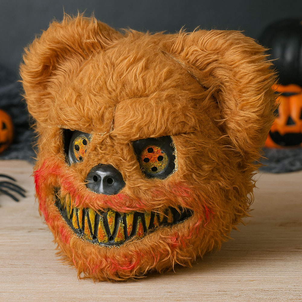 Маска Кривавий ведмідь, MA26-80 / Маска Страшний ведмідь Тедді / Страшна маска ведмедя / Маска на Хелловін, фото 1
