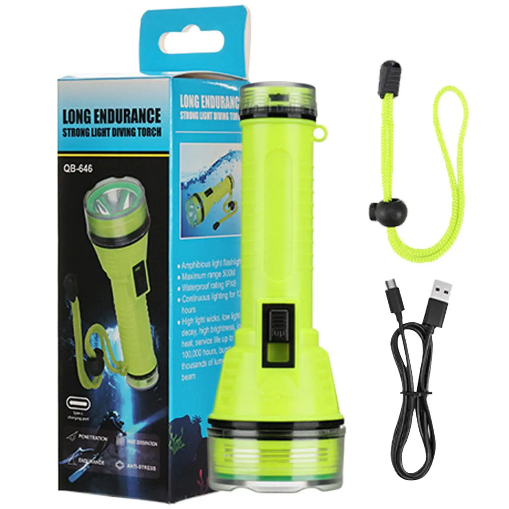 Підводний ліхтар акумуляторний, BL-656 / Ручний ліхтар для підводного плавання / Ліхтарик для дайвінгу, фото 1