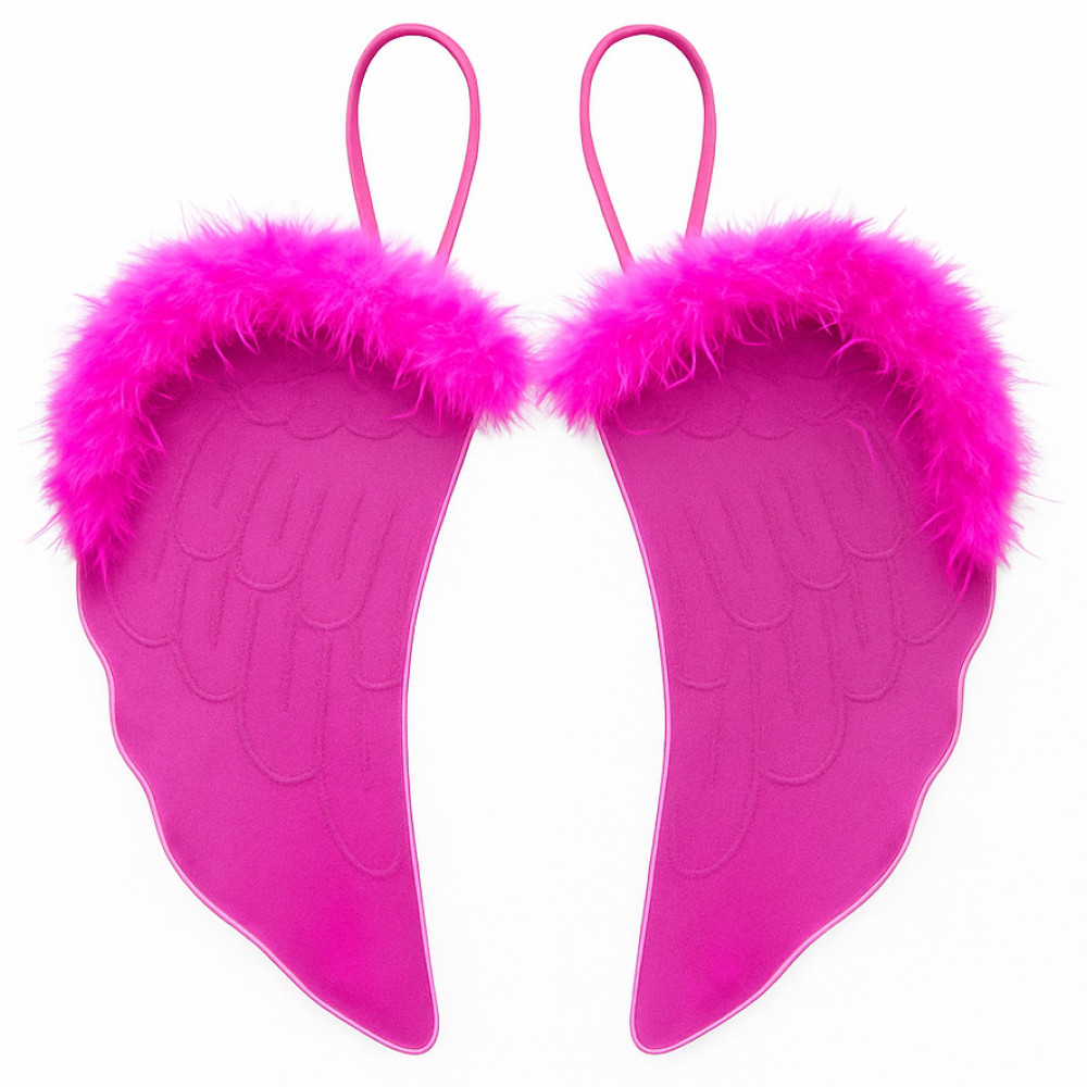 Крила Ангела 40х35см, М-764, Темно-рожеві / Крила Амура / Ангельські крила / Крила на Хеловін, фото 1