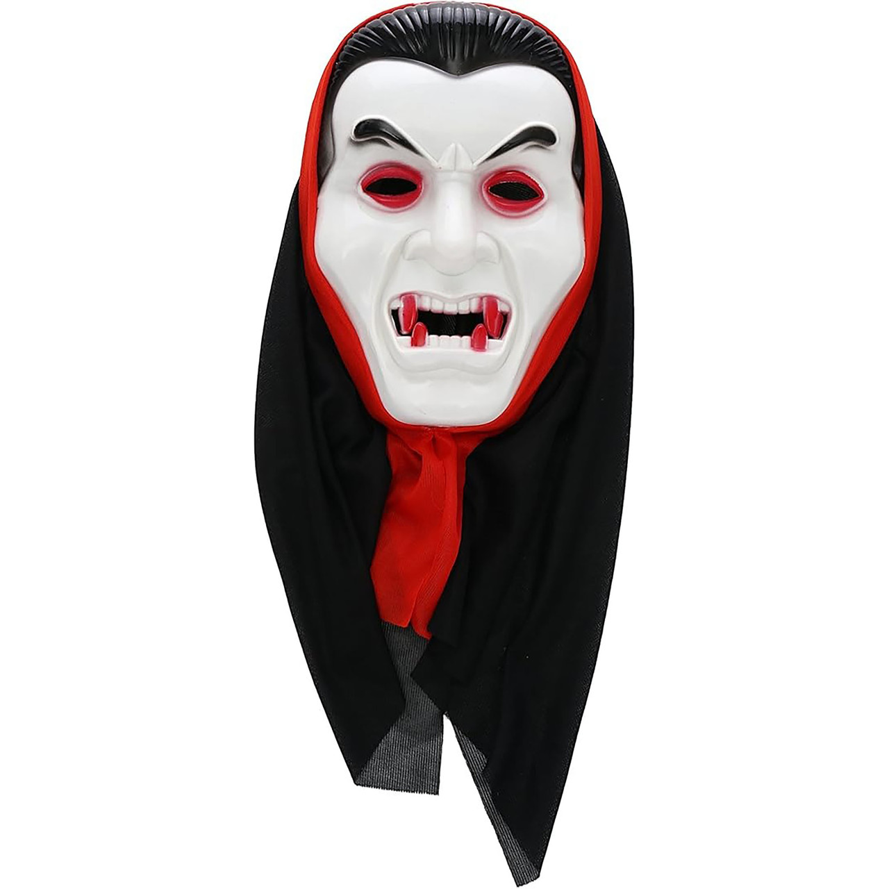 Маска Граф Дракула з капюшоном 28х18.5см / Маска Дракула / Маска на Хелловін / Карнавальна маска, фото 1
