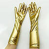 Довгі рукавички золоті 40см / Рукавички тканинні / Карнавальні рукавички / Рукавички весільні, фото 5