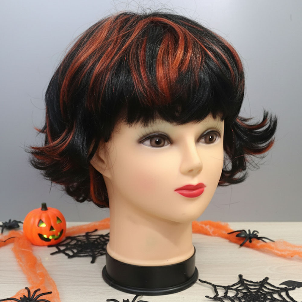 Карнавальна перука Каре-каскад / Перука на Хелловін / Перука з чубчиком / Перука для косплея, фото 1
