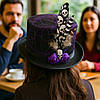 Циліндр з павутиною, Фіолетовий / Карнавальний капелюх / Капелюх на хелловін, фото 5