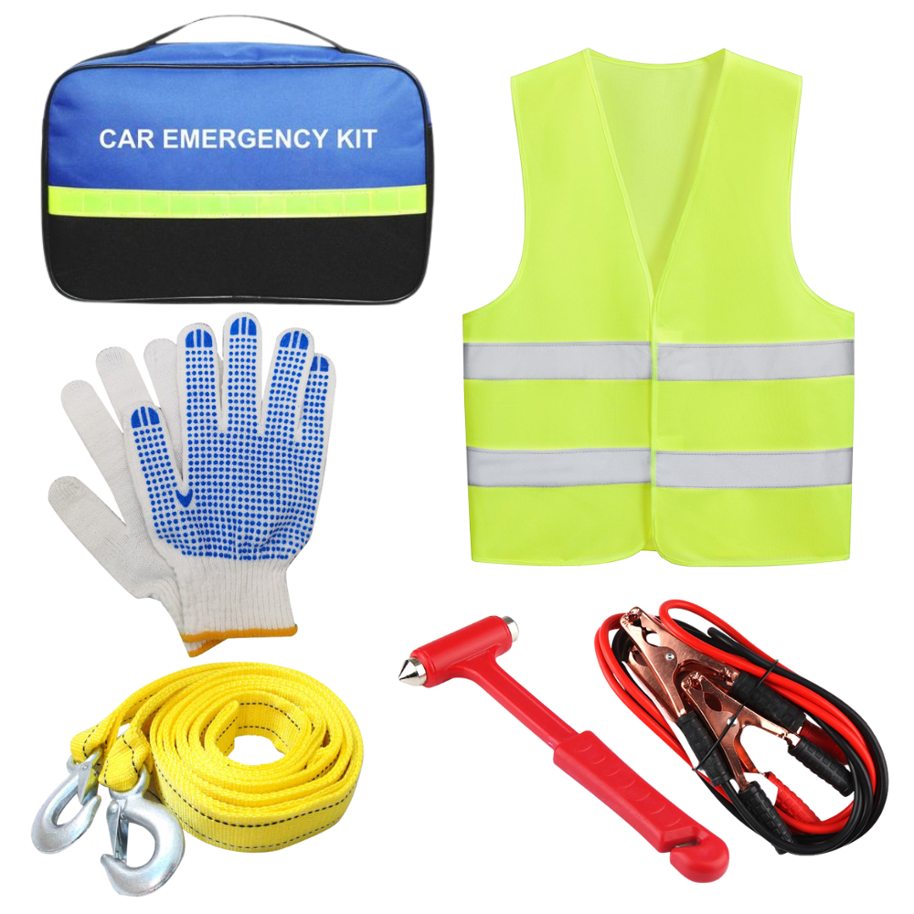 Аварійний набір автомобіліста 6 предметів + чохол / Автомобільний набір / Аварійний комплект в авто, фото 1