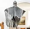 Декор підвісний "Привид з черепом" 80х55см / Підвісний скелет / Декор на Хелловін / Привид у лахмітті, фото 5