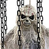 Підвісний декор Скелет у клітці з підсвічуванням та звуками, 40х23 см, 01-13-89 / Анімований декор на Хелловін, фото 4