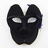 Карнавальна маска з пером та павуками 19х15.5см / Оксамитова маска на Хелловін / Косплей маска маскарадна, фото 4