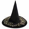 Капелюх відьми "Зоряна ніч", 40х36 см, оксамит / Ковпак відьми / Шапка відьми / Карнавальний капелюх на Хелловін, фото 6