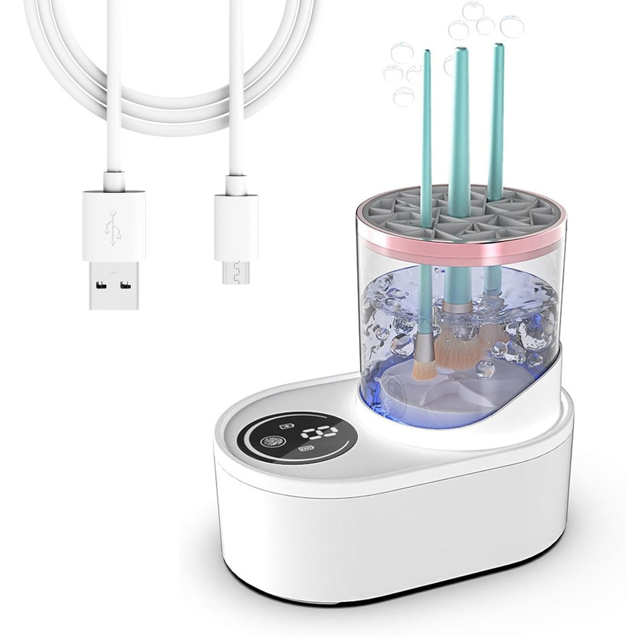 Електричний очисник пензлів для макіяжу / Автоматичний очисник для пензлів / Чистилка для пензлів, фото 1