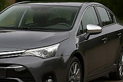 Накладки на дзеркала (2 шт, нерж) для Toyota Avensis 2009-2018 рр