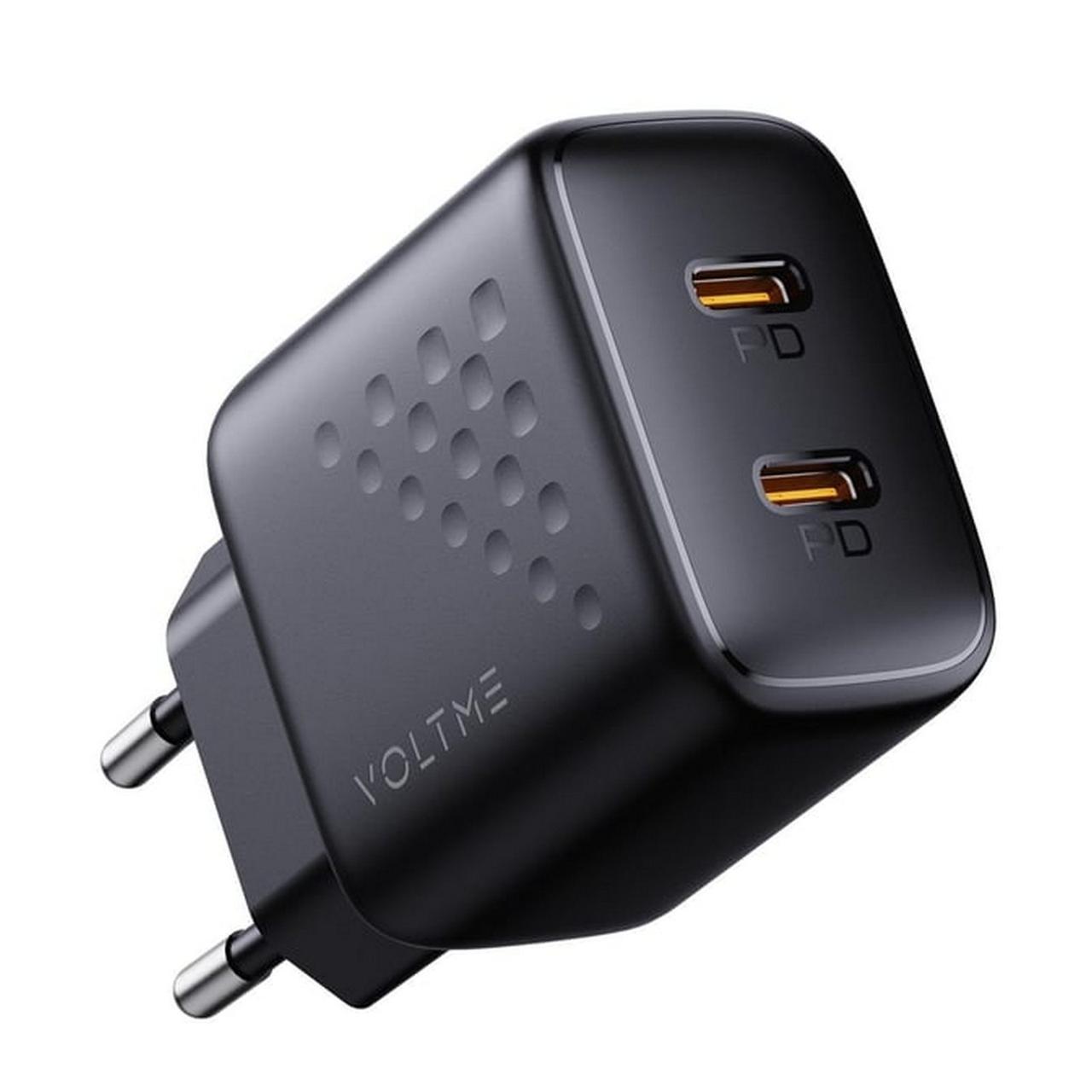 Зарядний пристрій VOLTME Revo DUO Lite 20W PD 2 Ports Type-C чорний
