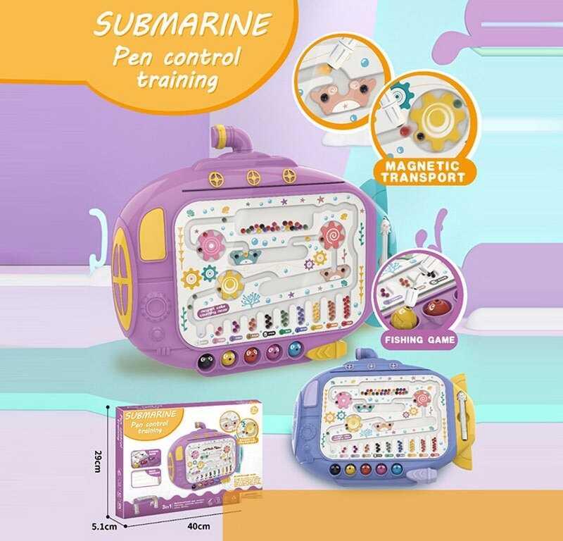 Магнітна гра - 2 кольори, магнітний стилус, магнітна риболовля, дошка пиши-стирай, 4 маркери 666-3 A