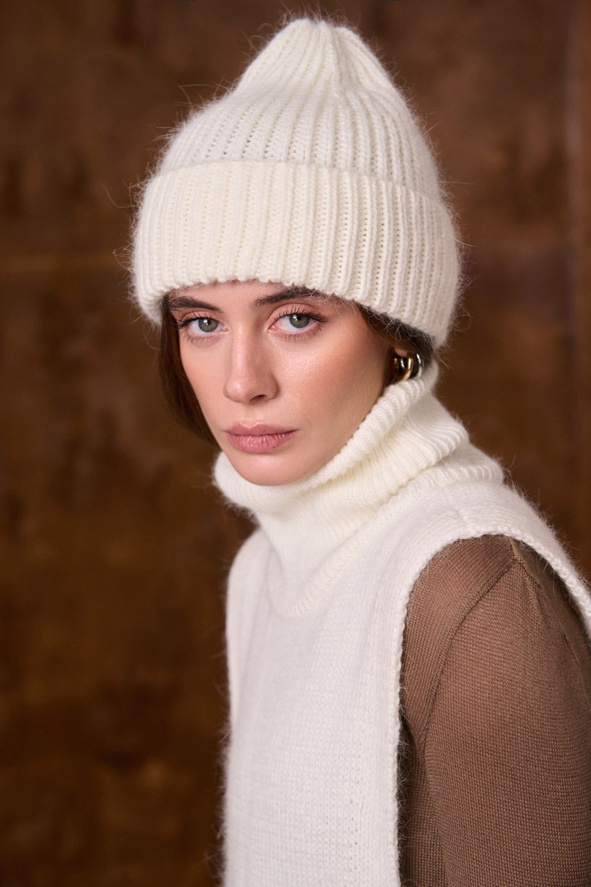 Шапка жіноча - Молочний One Size, фото 1