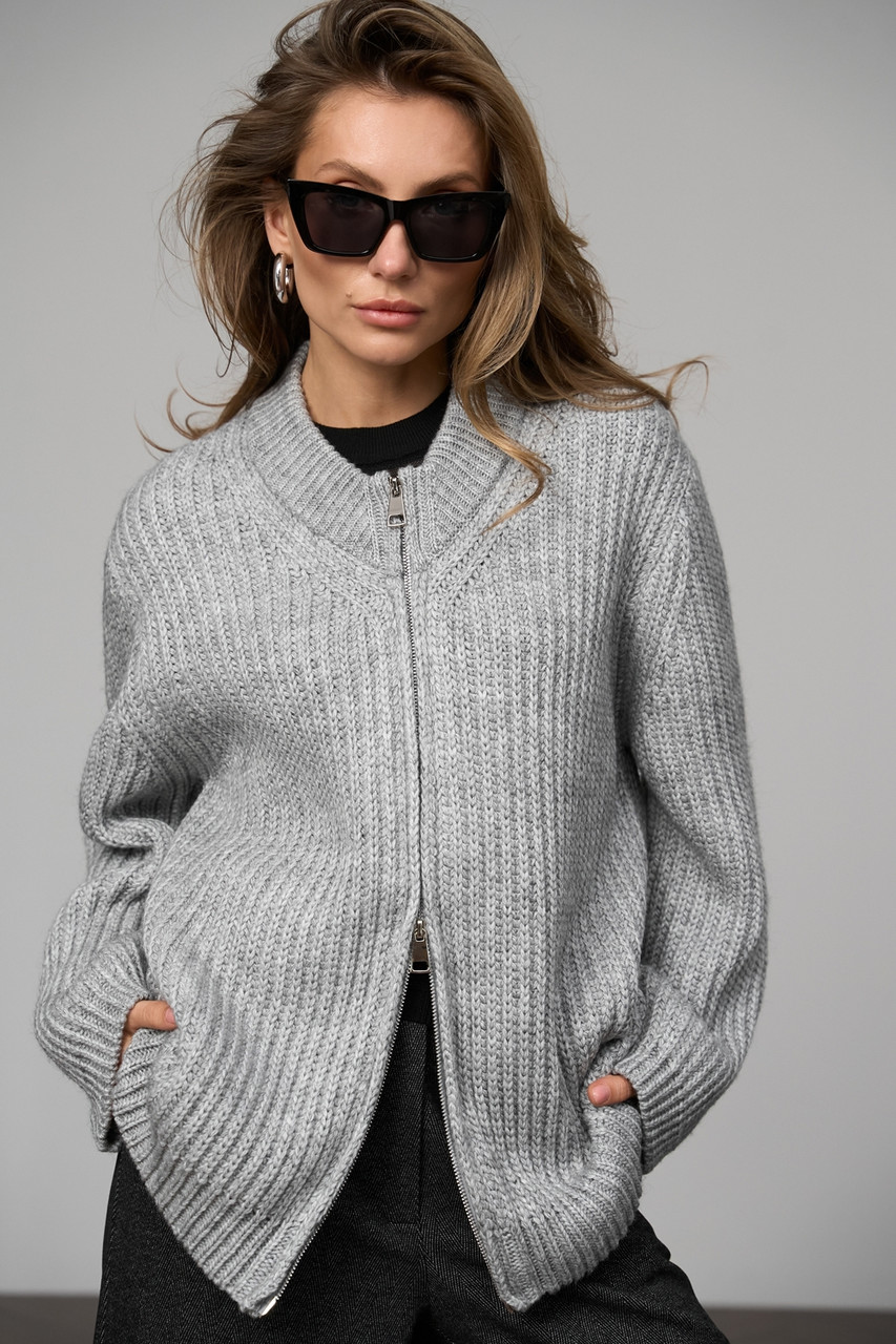 Напівпальто жіноче - Сірий, фото 1