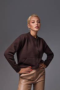 Бомбер жіночий - Шоколадний