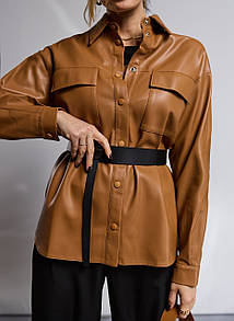 Сорочка-жакет жіночий - Коричневий