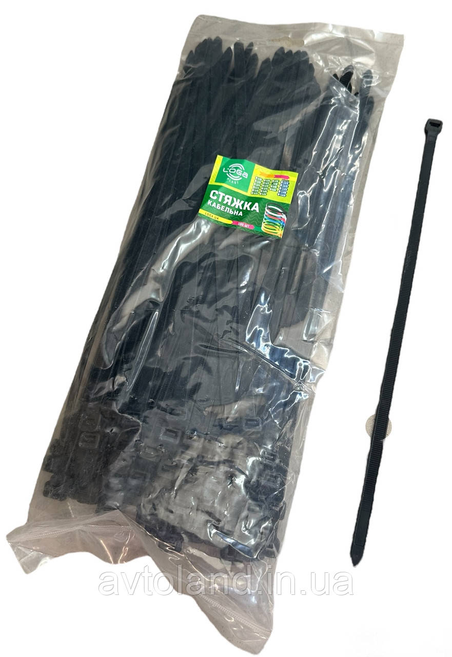 Стяжка кабельна 4*370 чорна, фото 1