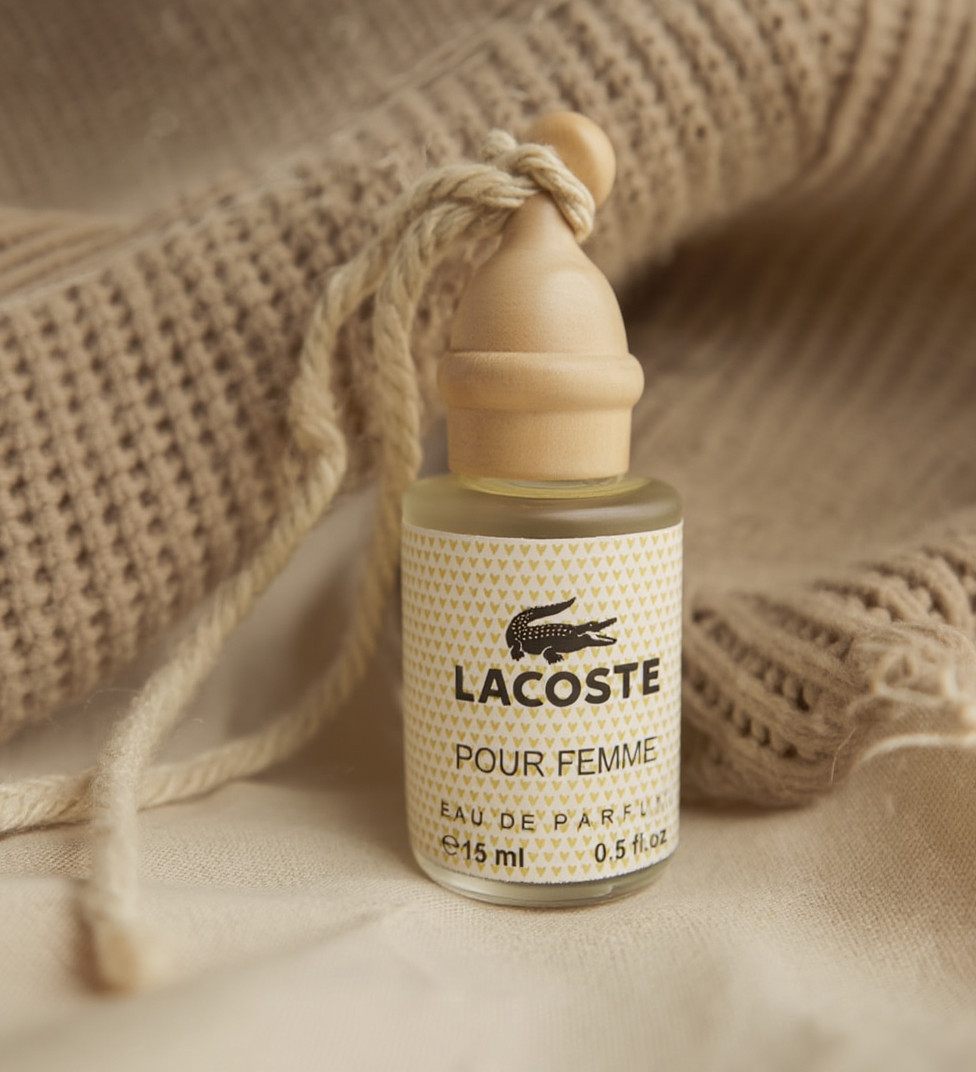 Масляний ароматизатор в авто Lacoste pour femme 15ml, фото 1