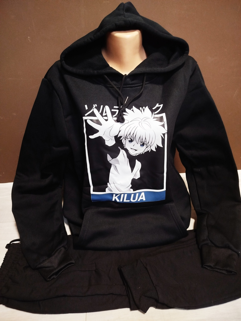 Спортивний костюм для дівчинки Аніме Кіллуа Хантер Х Хантер  13-18 років Штани та худі для дівчинки підлітка чорний, фото 1