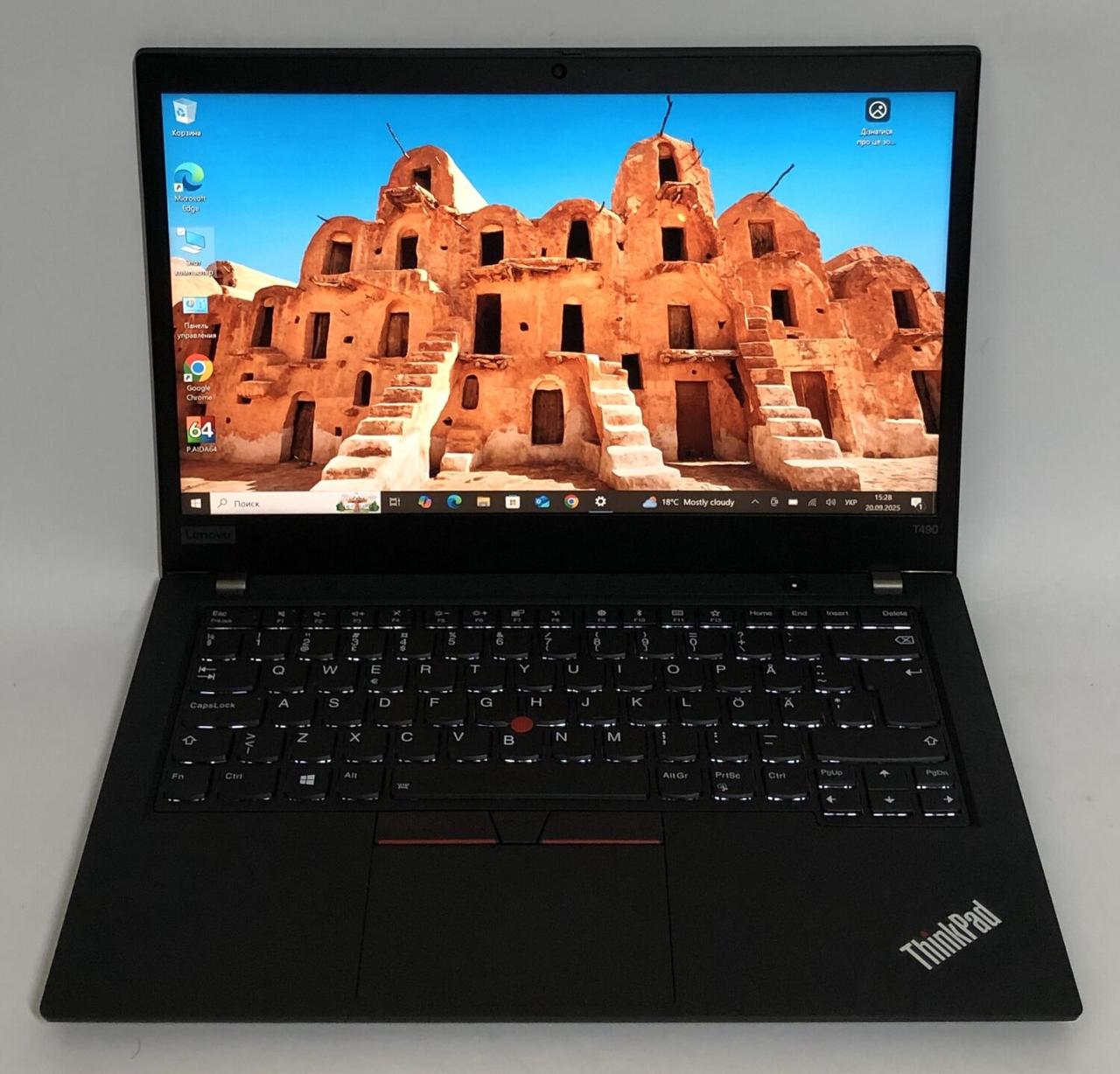 Б/в Ультрабук Б-клас Lenovo ThinkPad T490 14" 1920x1080 Сенсорний| Core i5-8350U| 16 GB RAM| 256 GB SSD| UHD